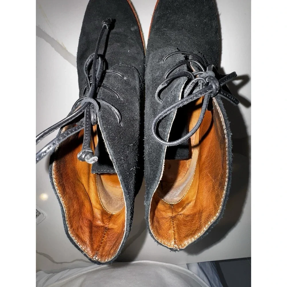 Rebecca Minkoff 'Palmer' Black Suede Lace Up Bootie‎ Size 7